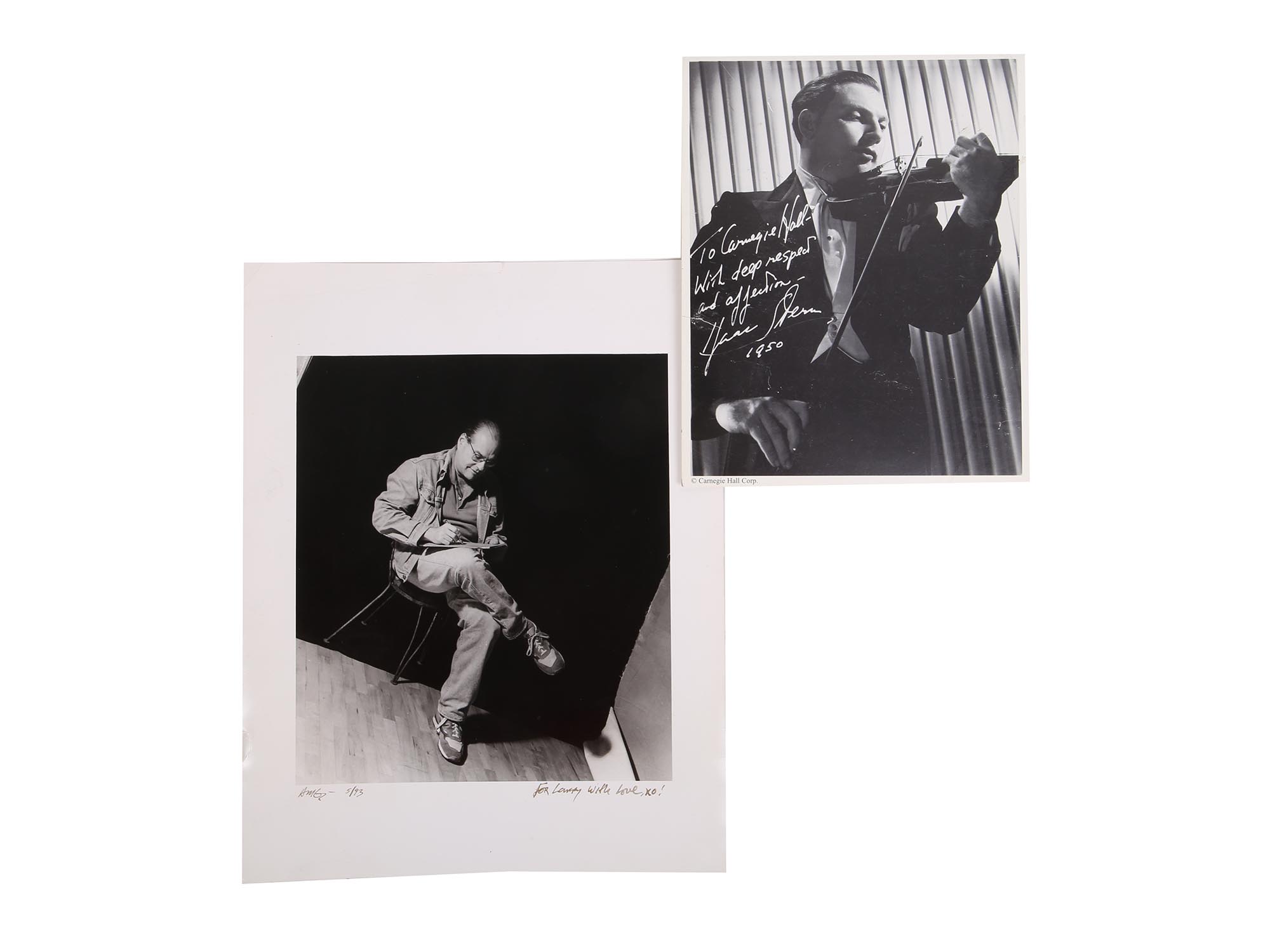 TWO VINTAGE MUSICIAN PHOTO WITH AUTOGRAPHS